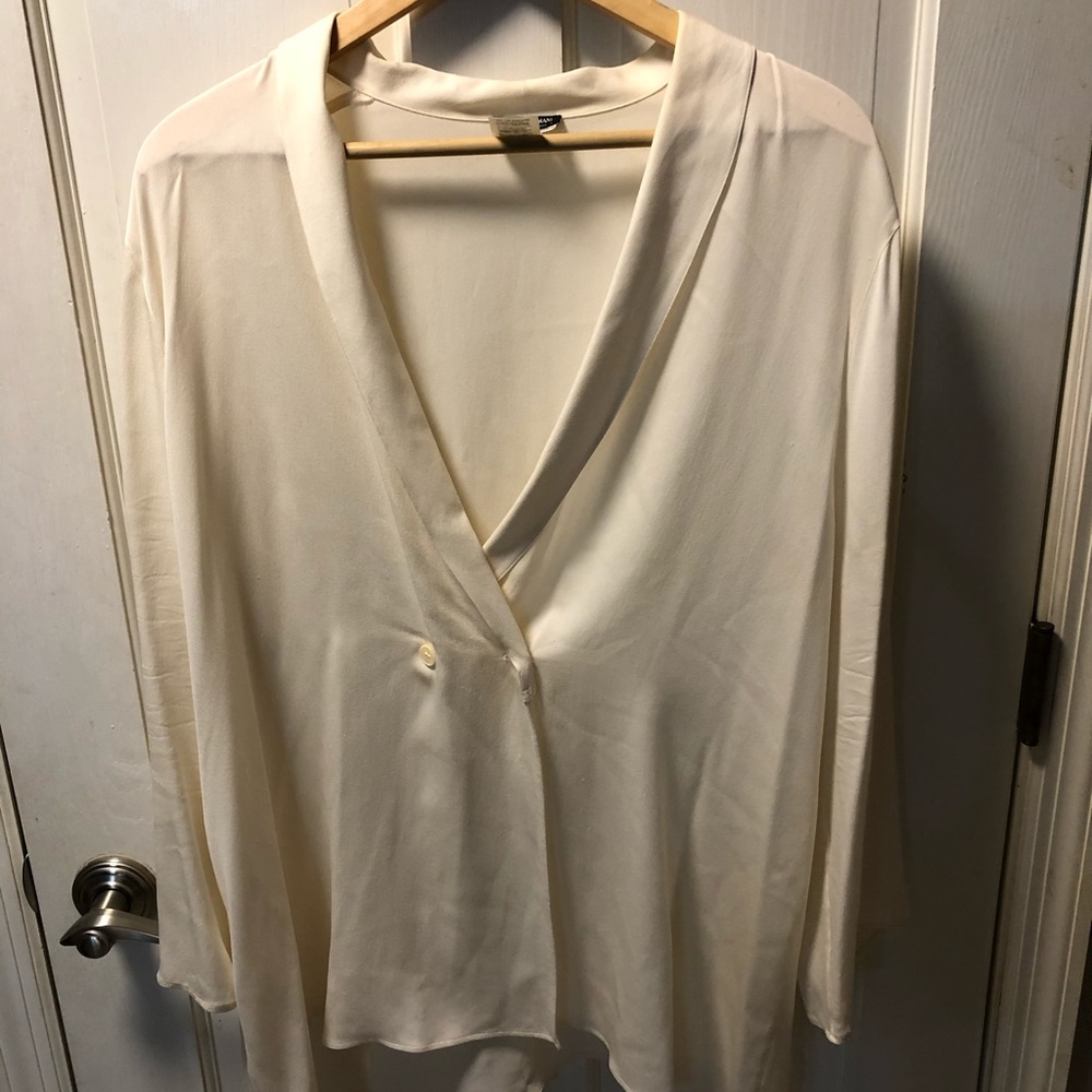 Giorgio Armani Cream Silk Top